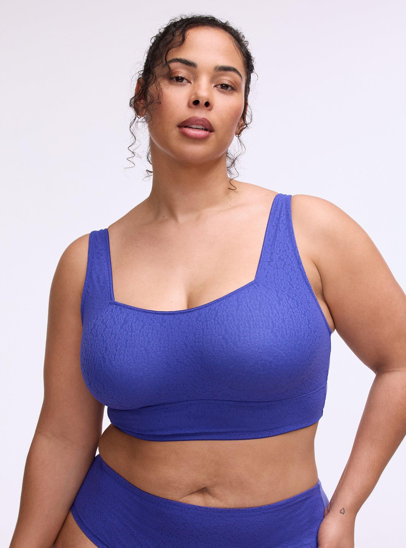 Lila Unlined Square Neck Bralette, ROYAL BLUE, hi-res