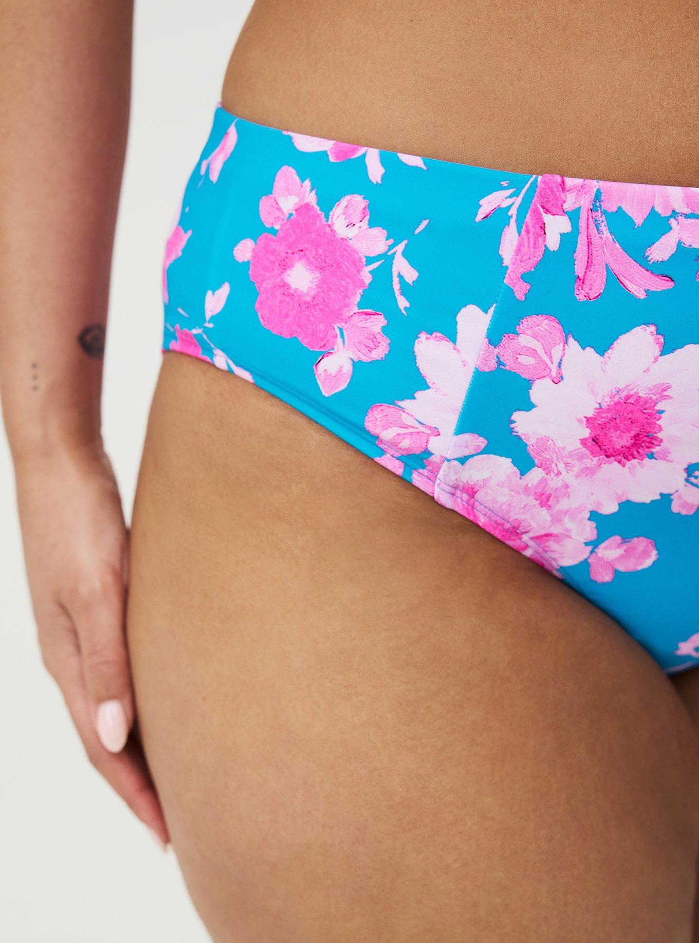 Mid-Rise Cheeky Swim Bottom, STEPH FLORAL BLUE, alternate