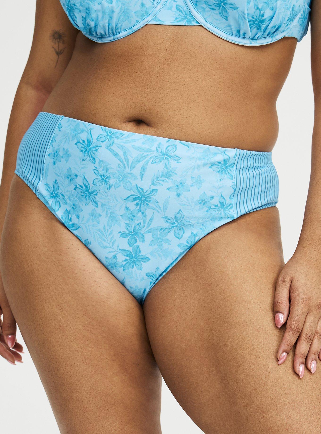 Mid-Rise Cheeky Swim Bottom, NANI TROPICAL BLUE, alternate
