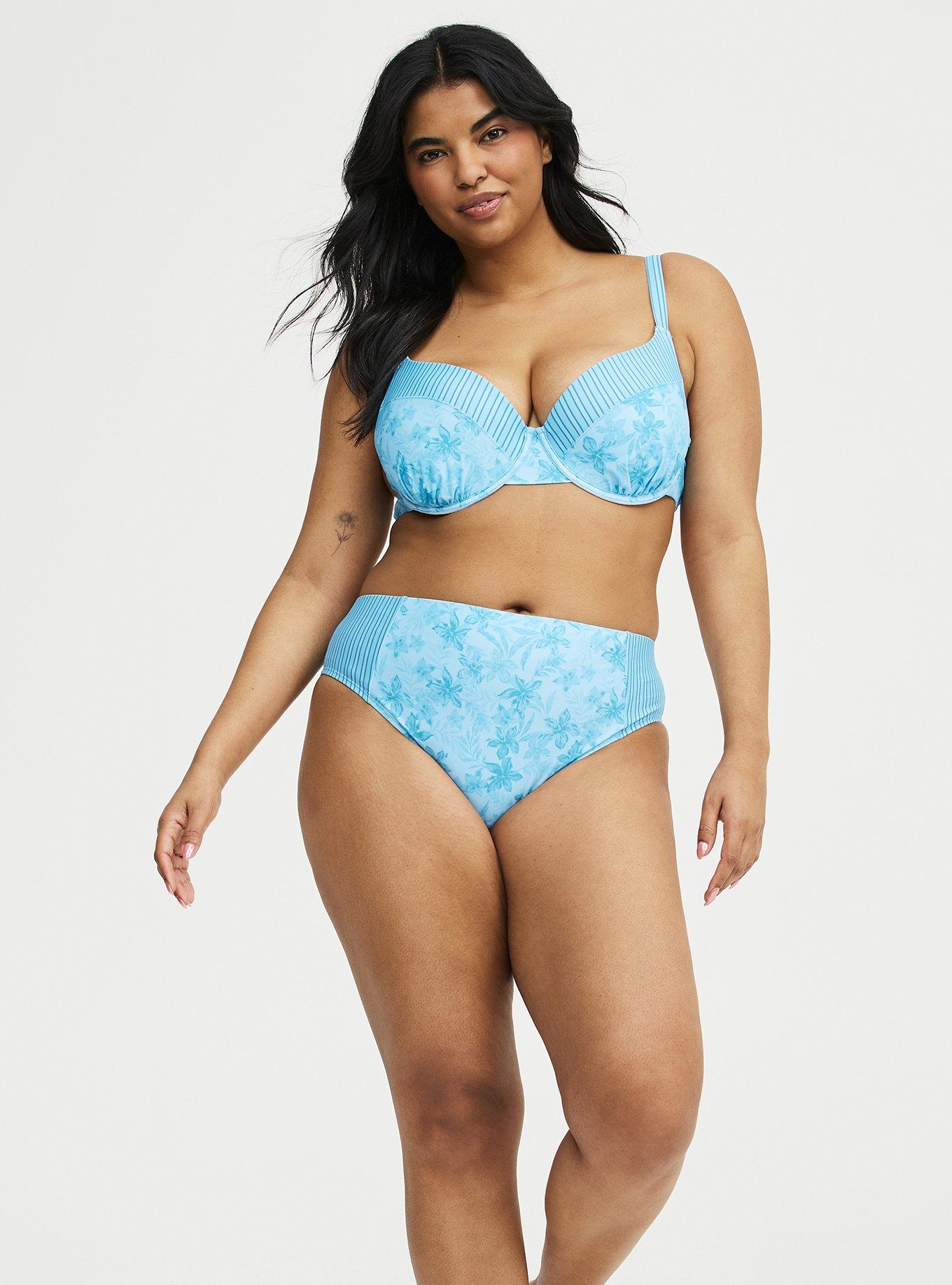 Mid-Rise Cheeky Swim Bottom, NANI TROPICAL BLUE, alternate