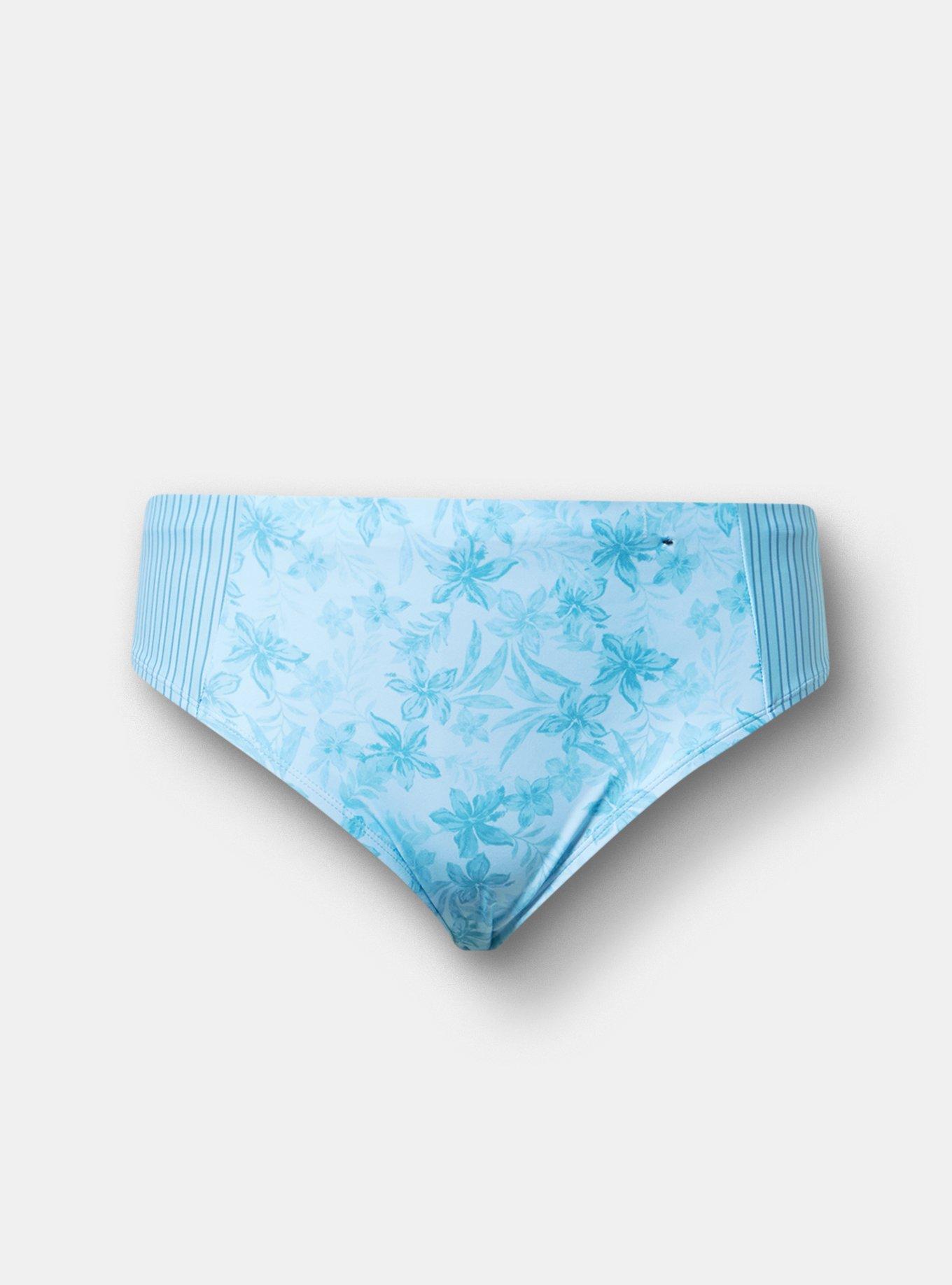 Mid-Rise Cheeky Swim Bottom, NANI TROPICAL BLUE, hi-res