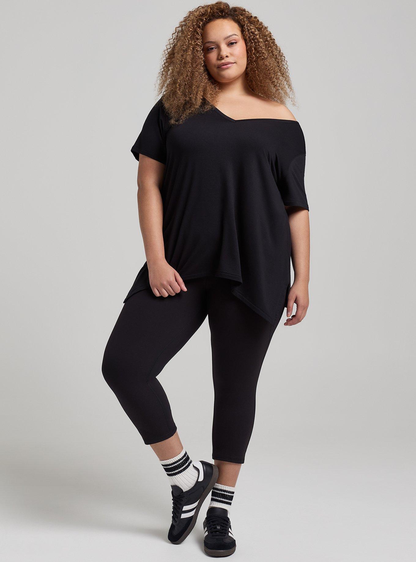 TRU Lightweight French Terry Cool Down Active Tee, DEEP BLACK, alternate