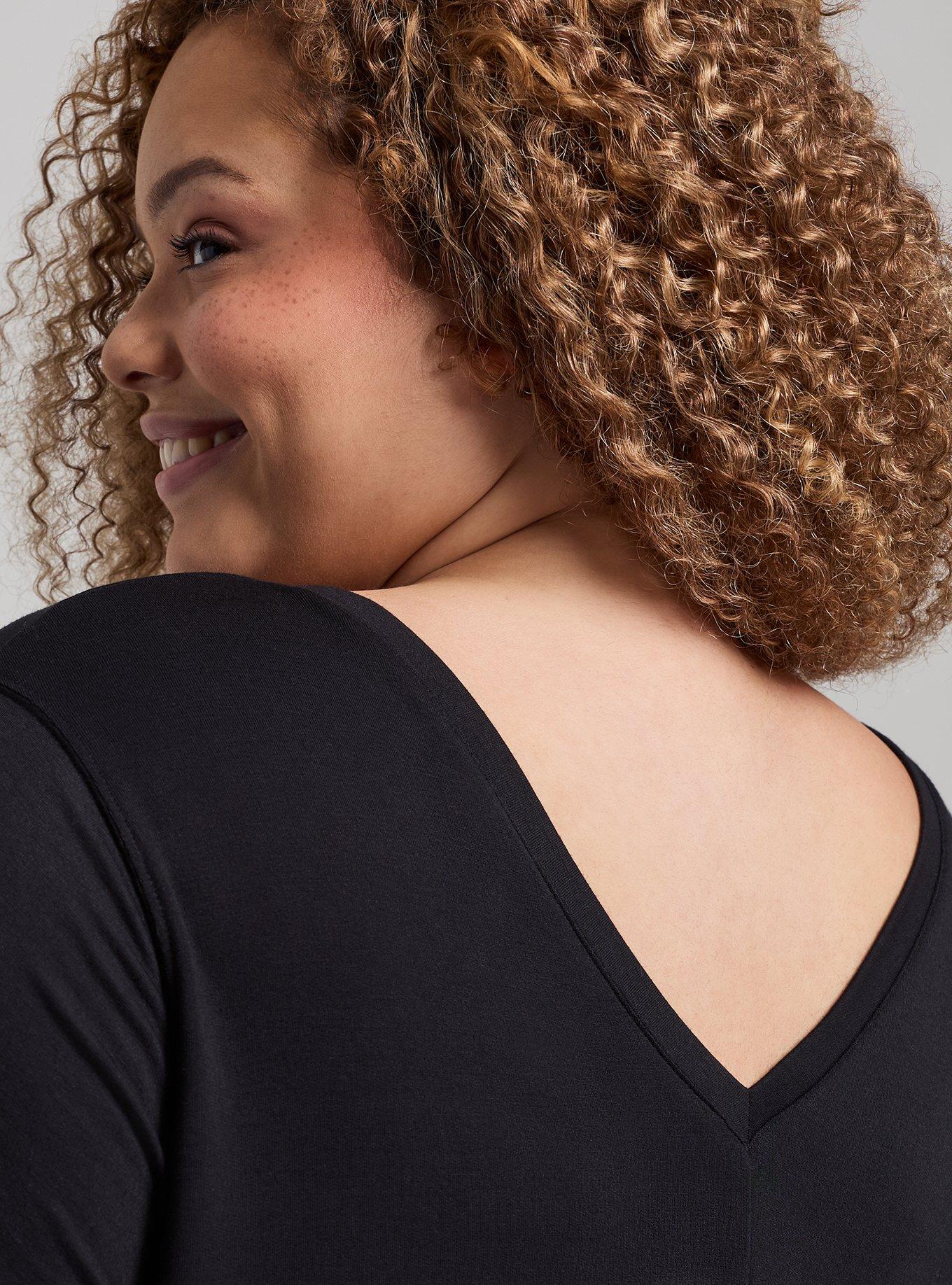 TRU Lightweight French Terry Cool Down Active Tee, DEEP BLACK, alternate