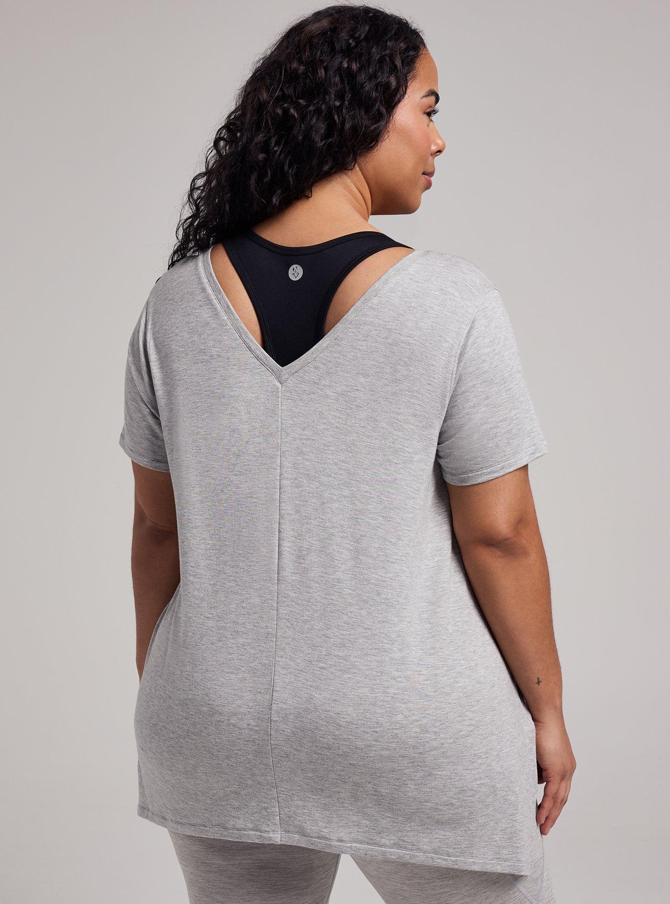 TRU Lightweight French Terry Cool Down Active Tee, LIGHTEST HEATHER GREY, alternate