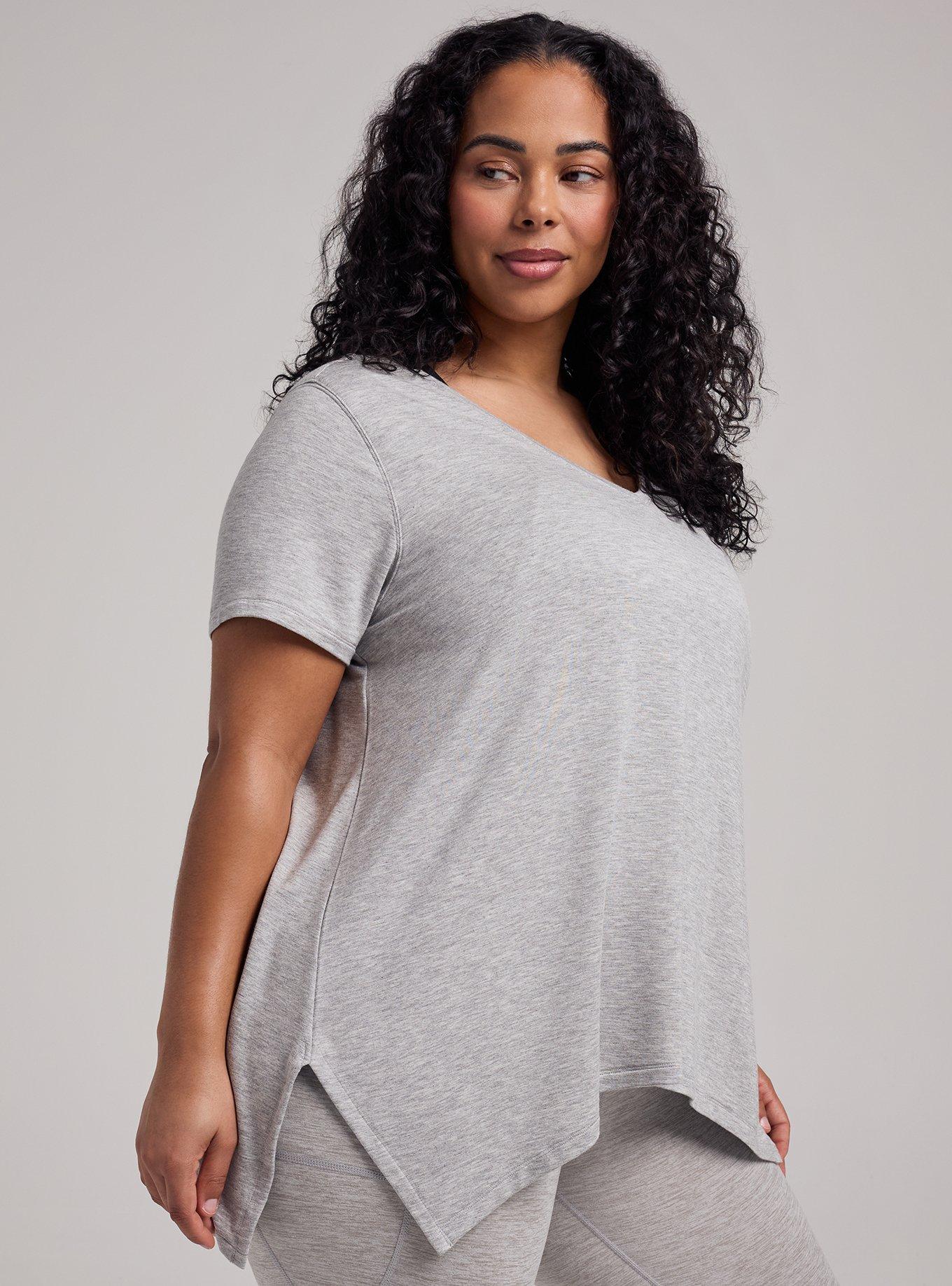 TRU Lightweight French Terry Cool Down Active Tee, LIGHTEST HEATHER GREY, alternate