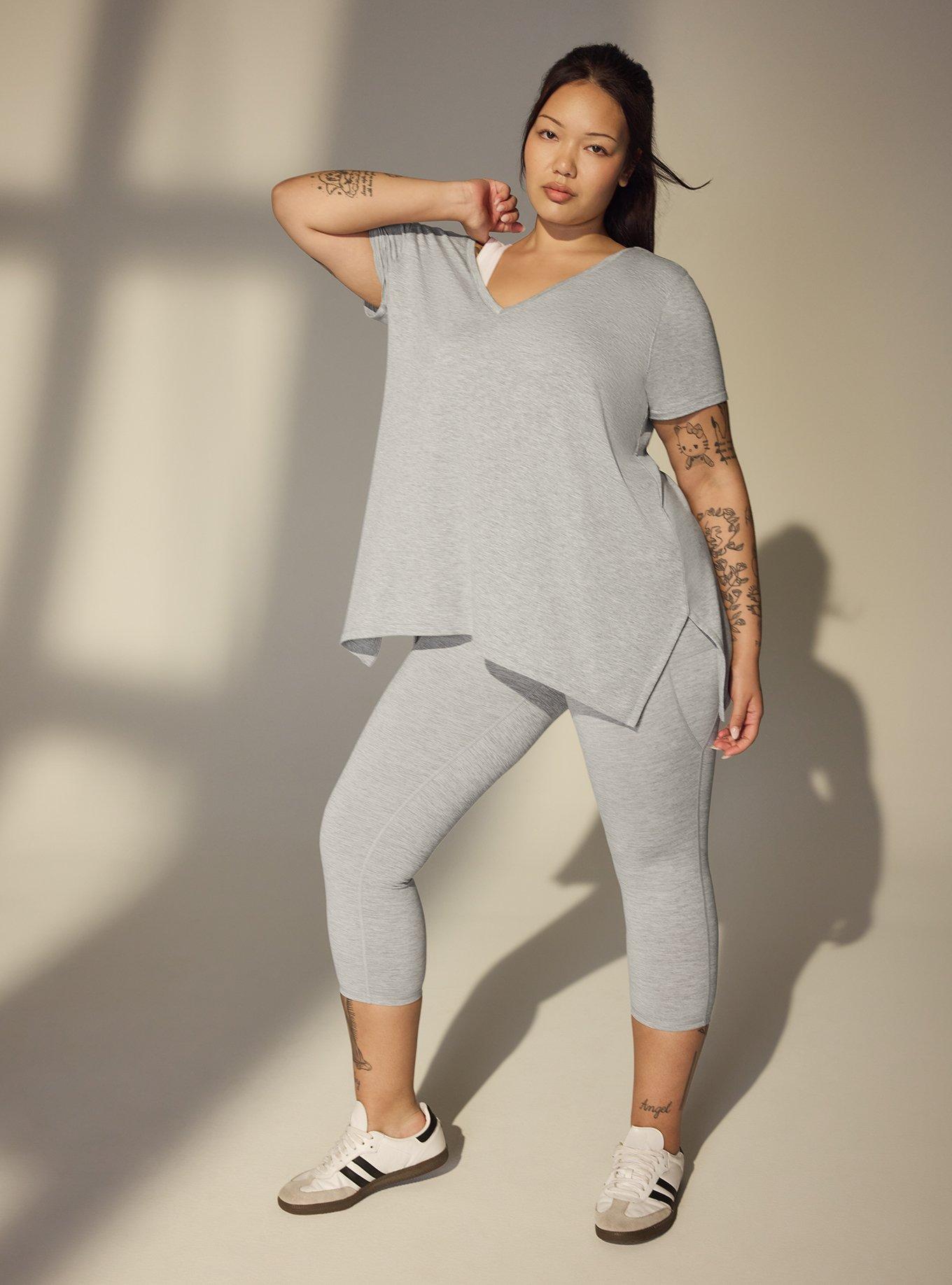 TRU Lightweight French Terry Cool Down Active Tee, LIGHTEST HEATHER GREY, alternate