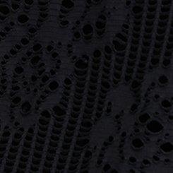 Crochet Twist Front Tankini, DEEP BLACK, swatch