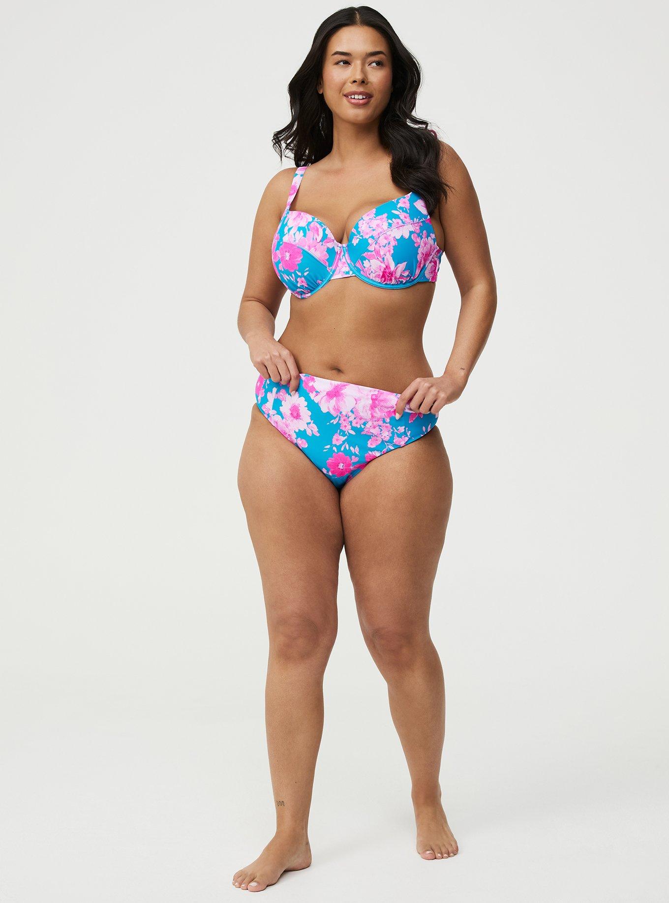 Wired Bow Bikini Top, STEPH FLORAL BLUE, alternate