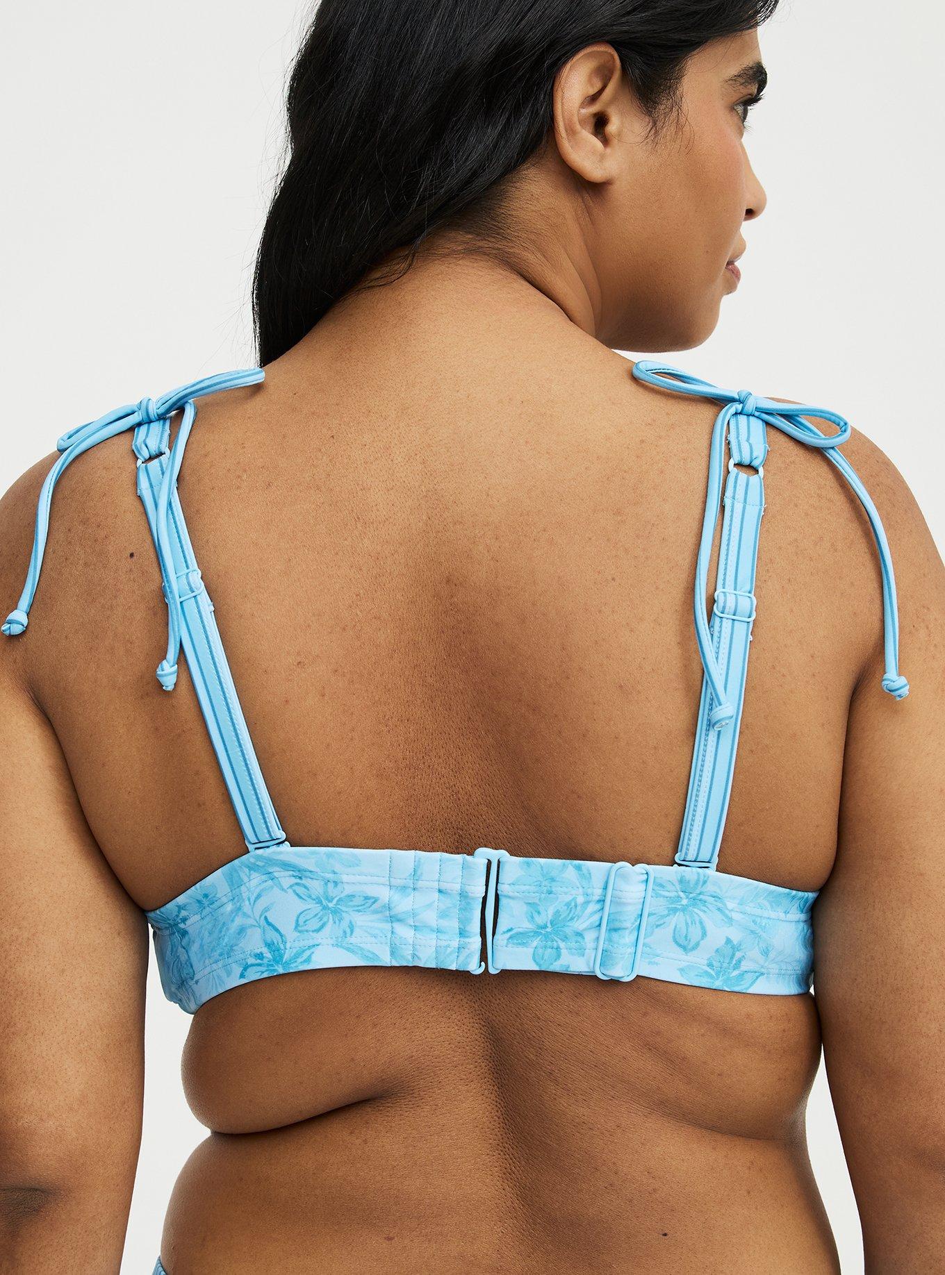 Wired Bow Bikini Top, NANI TROPICAL BLUE, alternate