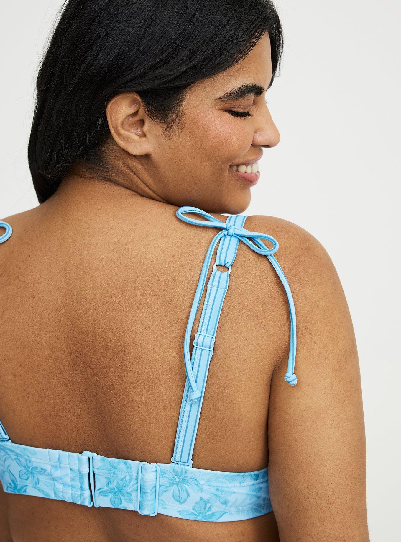 Wired Bow Bikini Top, NANI TROPICAL BLUE, alternate