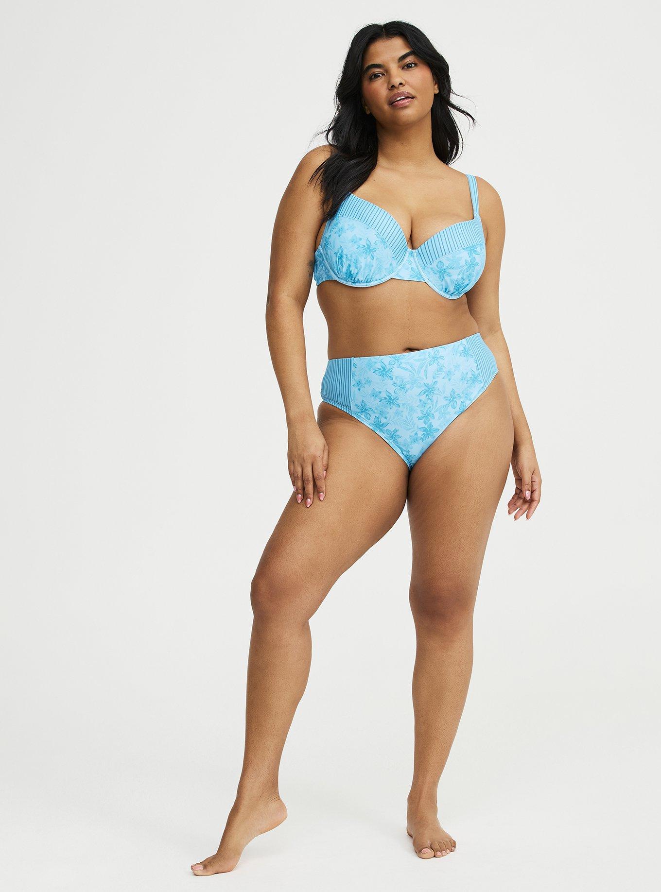 Wired Bow Bikini Top, NANI TROPICAL BLUE, alternate