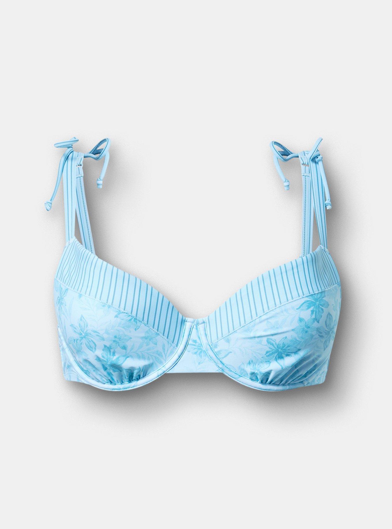 Wired Bow Bikini Top, NANI TROPICAL BLUE, hi-res