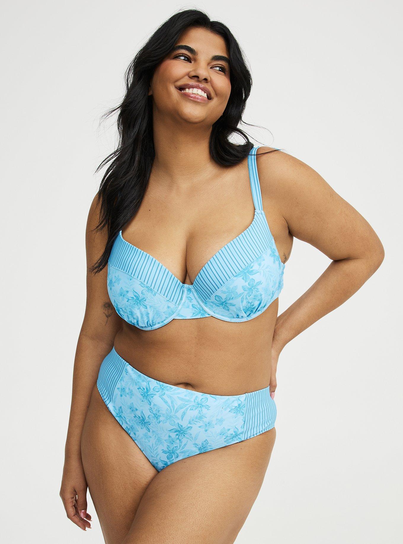 Wired Bow Bikini Top, NANI TROPICAL BLUE, hi-res