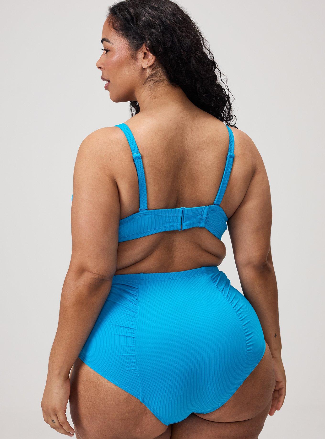 Rib Underwire Triangle Bikini Top, BLUE SEA SWIM, alternate