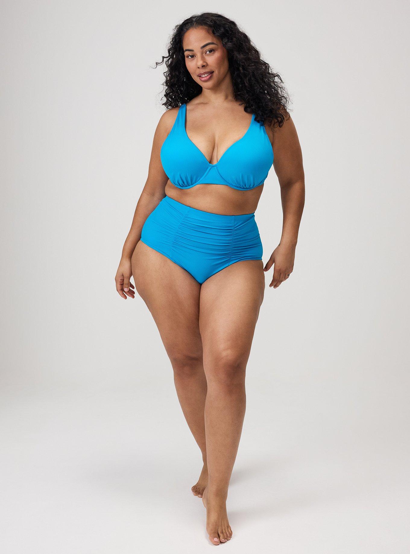 Rib Underwire Triangle Bikini Top, BLUE SEA SWIM, alternate