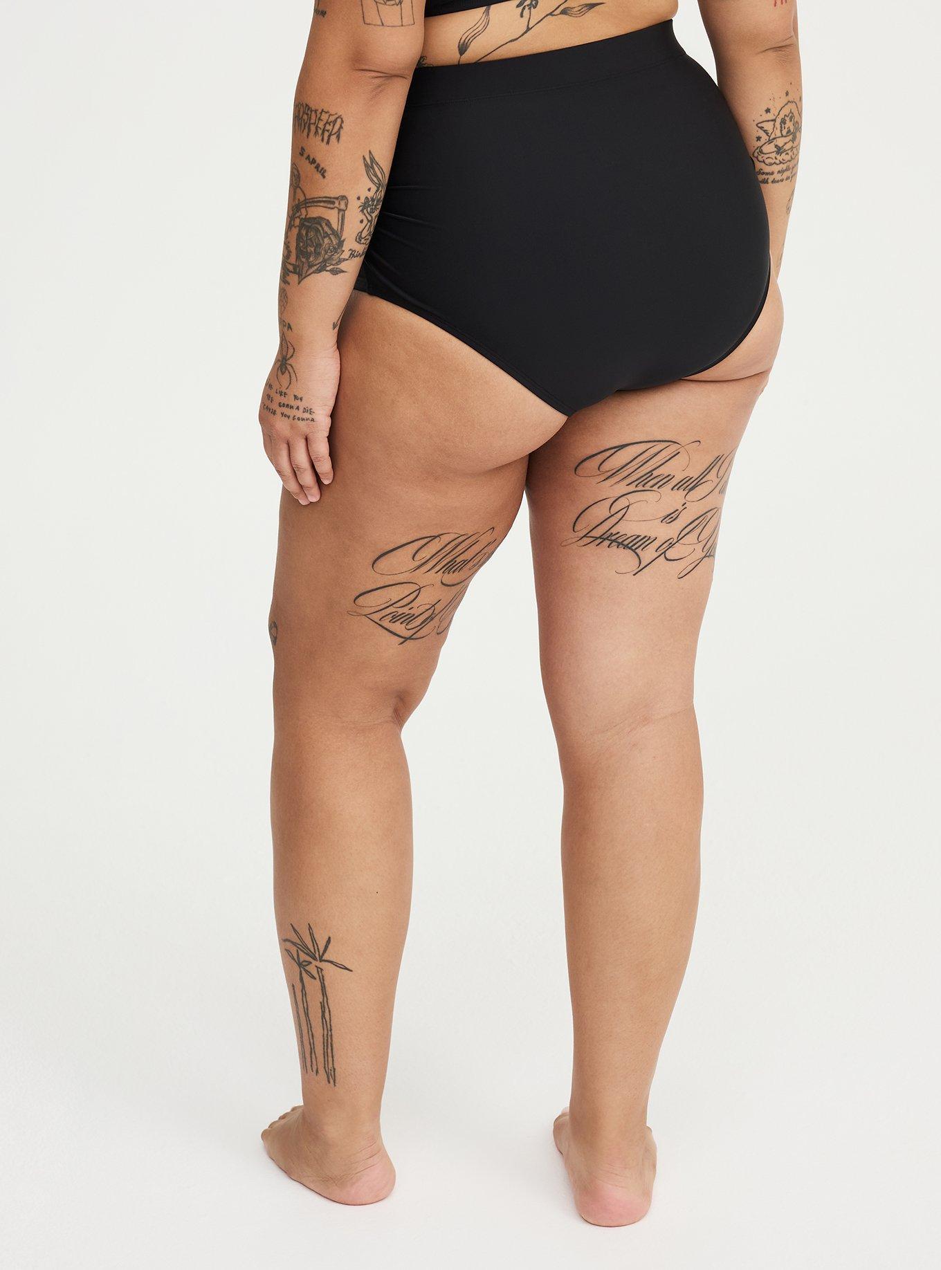 Nightfall Buckle Star Swim Bottom, DEEP BLACK, alternate