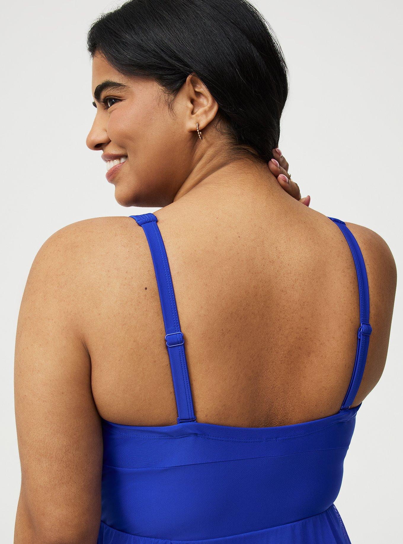 Wired Mesh Swim Dress, ELECTRIC BLUE CO SWIM, alternate