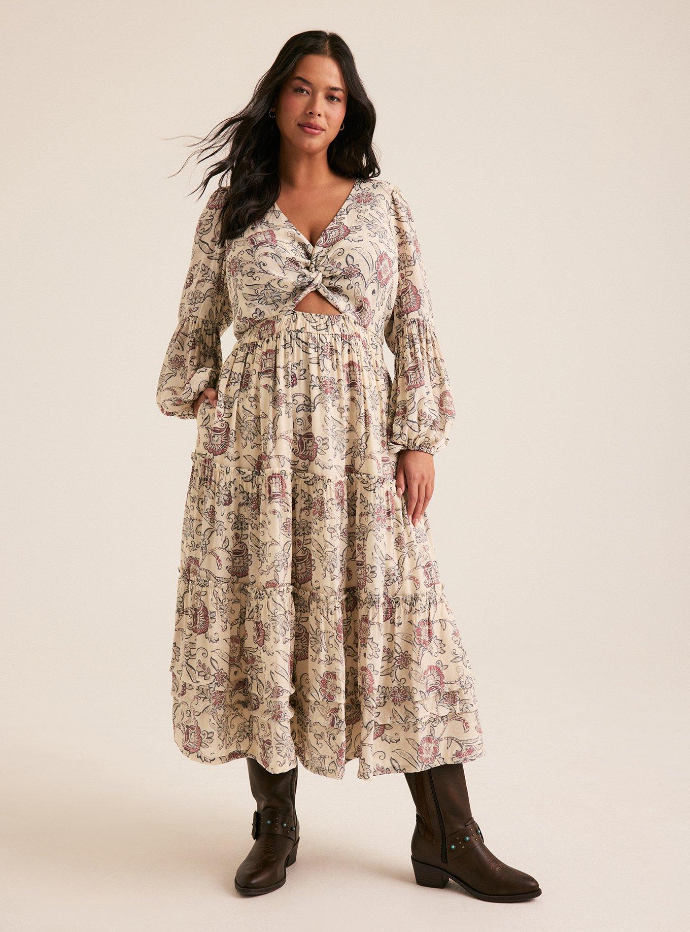 Festi Tiered Maxi Dress, CONCERT JACOBEAN IVORY, alternate