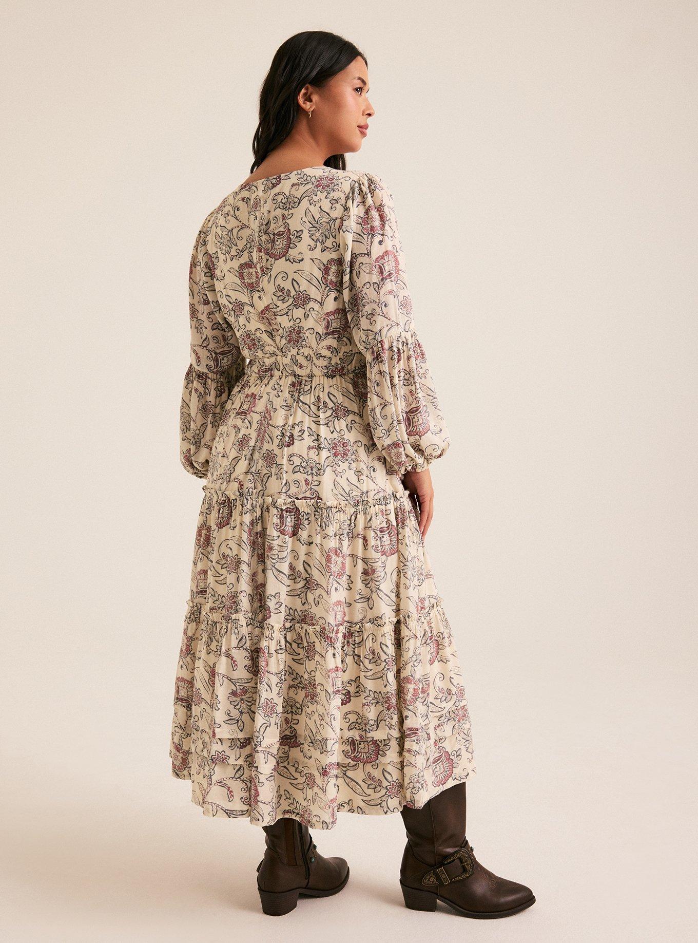 Festi Tiered Maxi Dress, CONCERT JACOBEAN IVORY, alternate