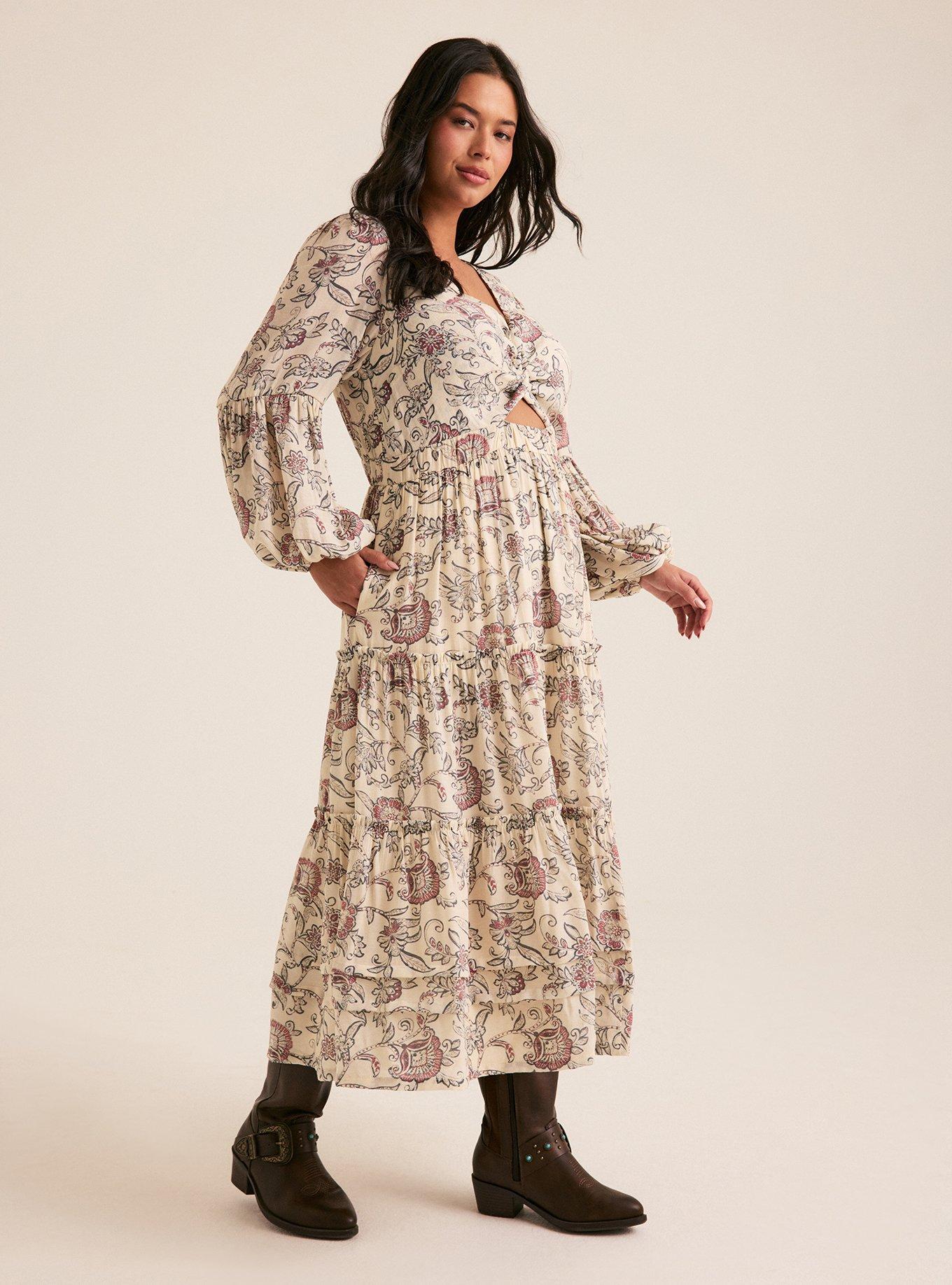 Festi Tiered Maxi Dress, CONCERT JACOBEAN IVORY, alternate