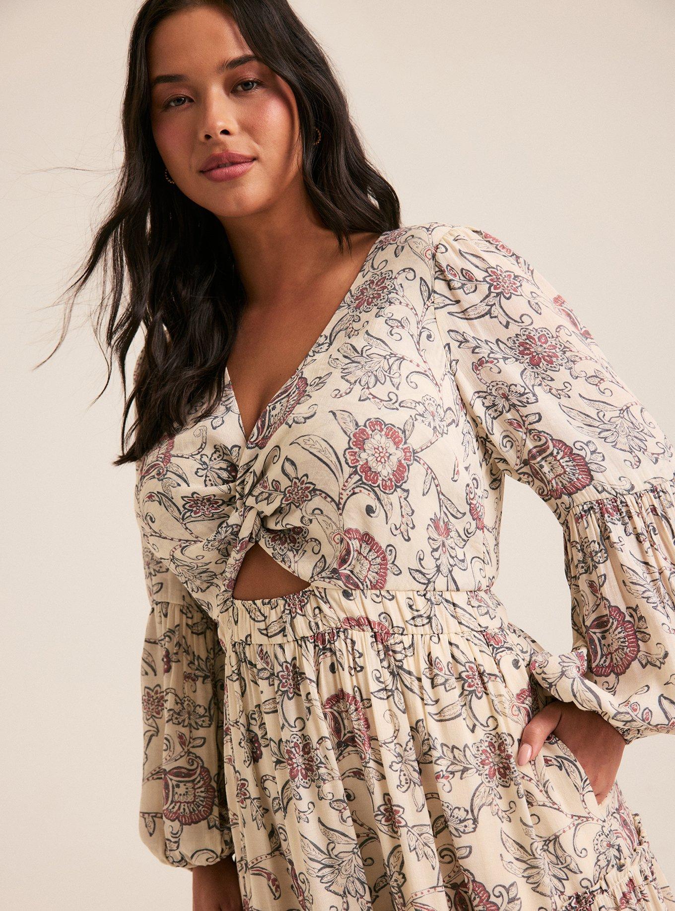 Festi Tiered Maxi Dress, CONCERT JACOBEAN IVORY, alternate