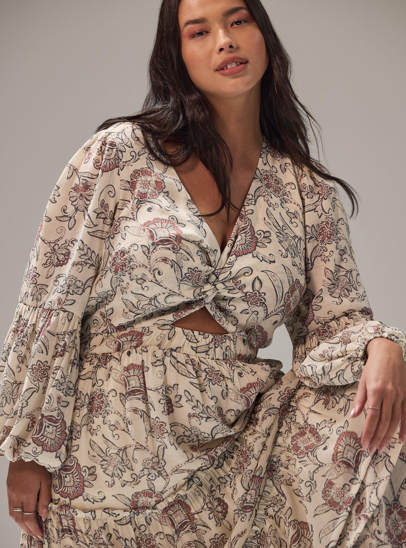 Festi Tiered Maxi Dress, CONCERT JACOBEAN IVORY, alternate