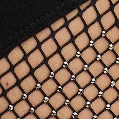 9'' Rhinestone Fishnet Bike Short, DEEP BLACK, swatch