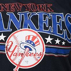 MLB New York Yankees Cotton Off-Shoulder Tee, NEW YORK YANKEES NAVY, swatch