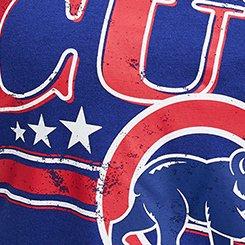 MLB Chicago Cubs Cotton Off-Shoulder Tee, CHICAGO CUBS LIGHT ROYAL, swatch