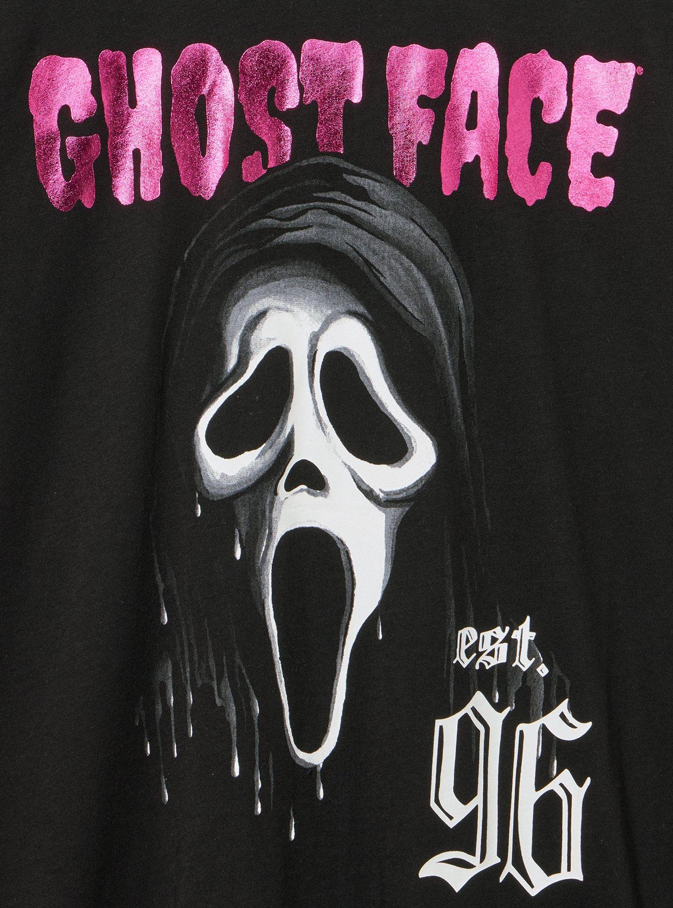 Ghosface Slim Contrast Stitch Cotton Jersey Tee, GHOST FACE 96 DEEP BLACK, alternate