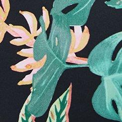 Wireless Ruffle One-Piece Swimsuit, ARIANA TROPICAL BLACK, swatch