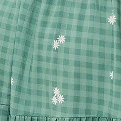 Smocked Bodice Mini Dress, GOOD DAY DAISIES GREEN, swatch