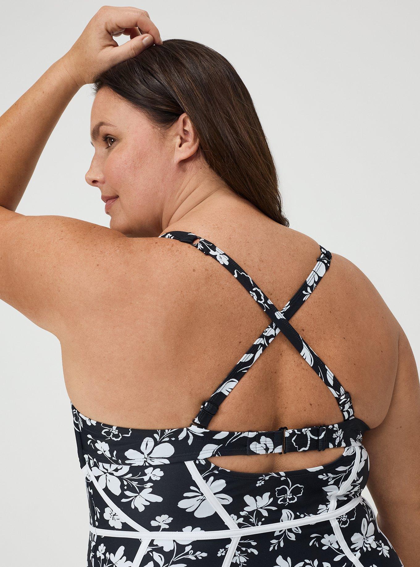 Wired XO One Piece Swimsuit, KAINA FLORAL BLACK, alternate