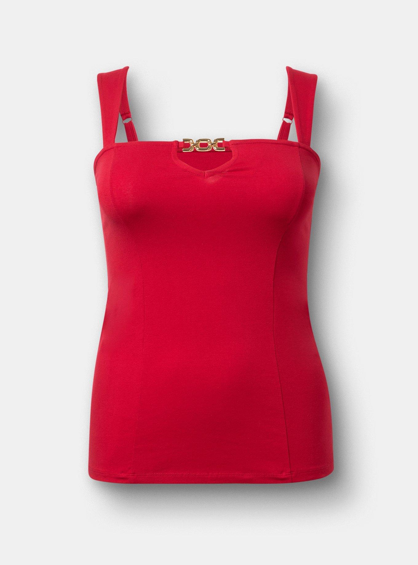 Foxy Chain Front Tank, JESTER RED, flat