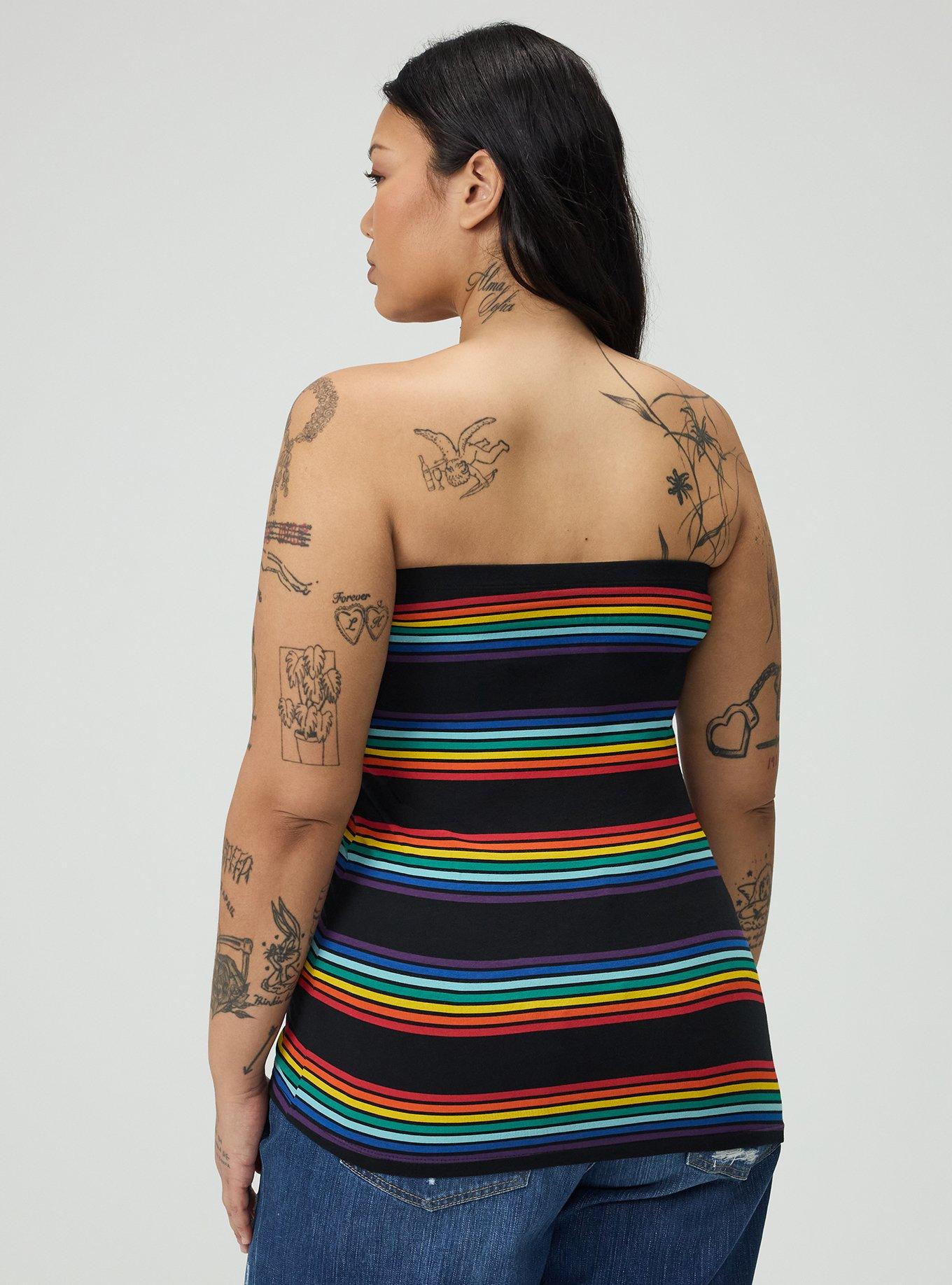 Foxy Tube Top, RAINBOW STRIPE, alternate