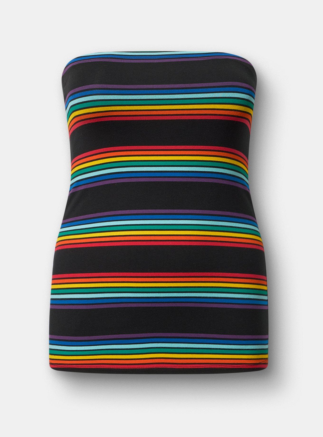 Foxy Tube Top, RAINBOW STRIPE, hi-res