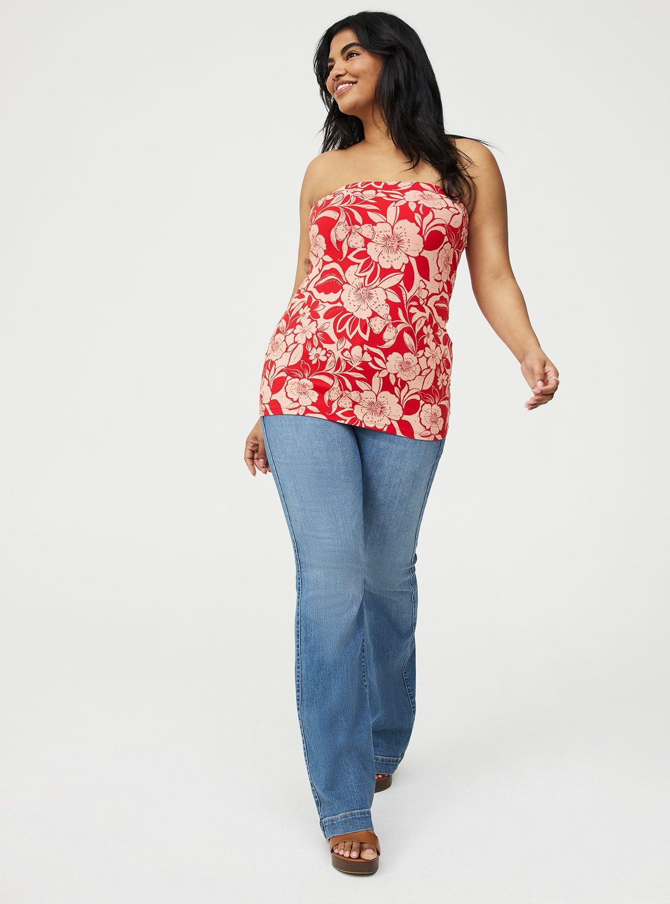 Foxy Tube Top, FLORAL ESCAPE RED, alternate