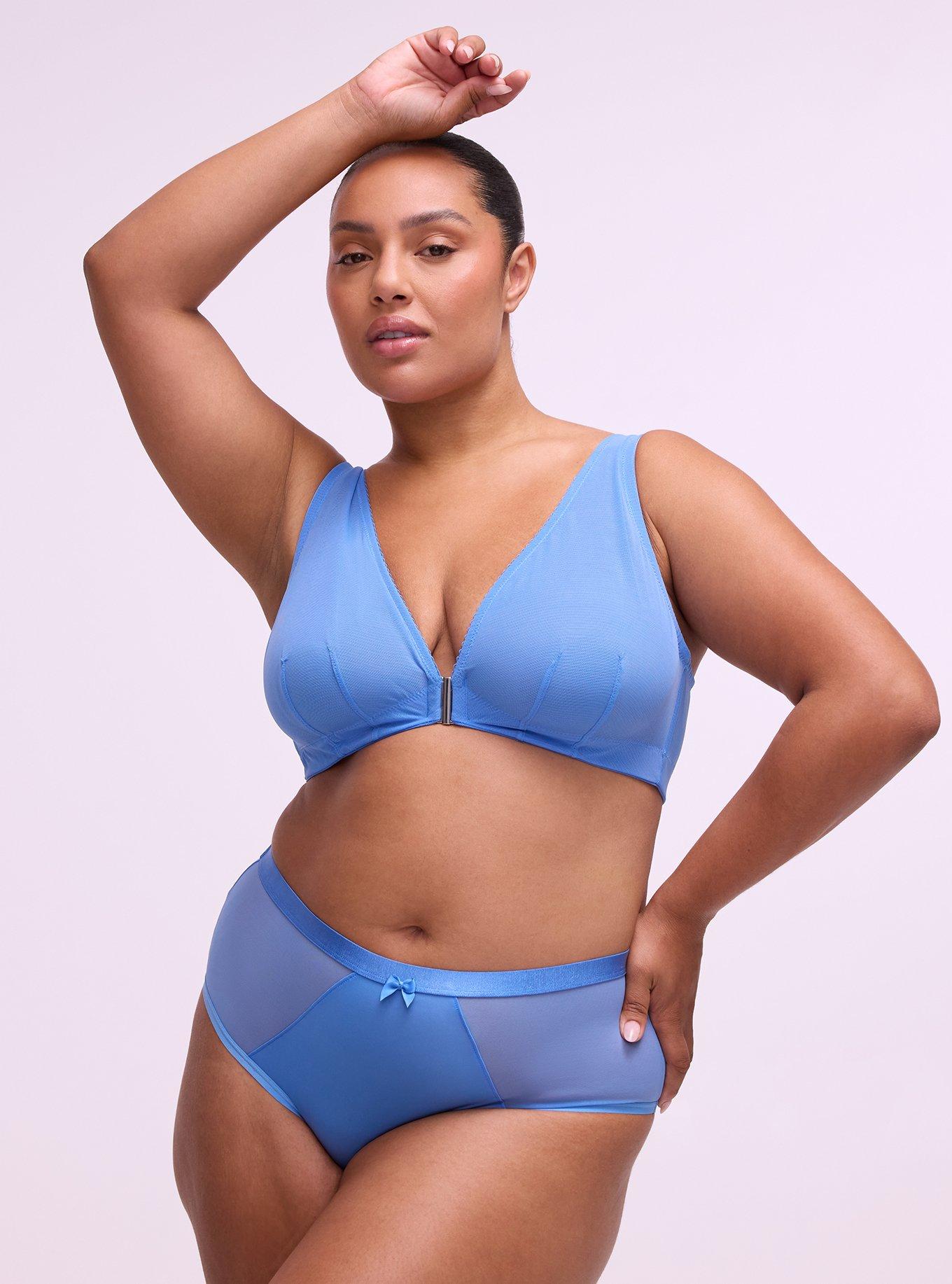 Micro & Mesh Mid-Rise Cheeky Panty, REGATTA, hi-res