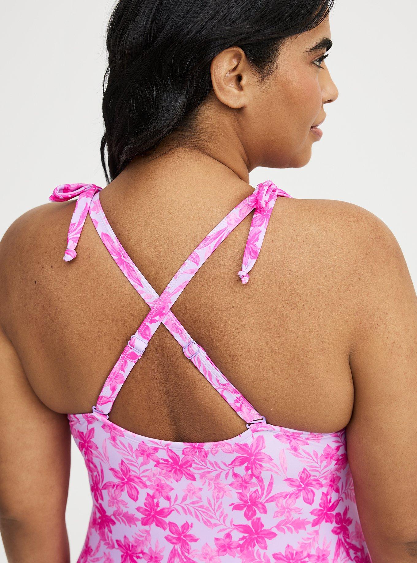 Bow Detail One Piece, NANI TROPICAL PURPLE, alternate