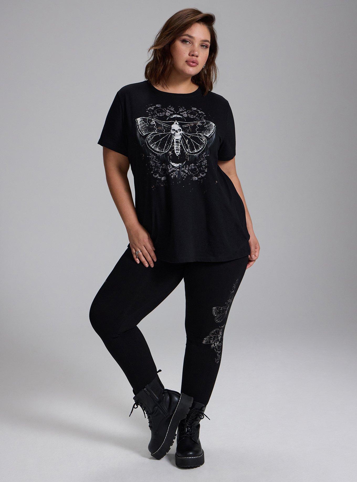 Nightfall Cotton Crew Graphic Tee, MOTH MOON, alternate