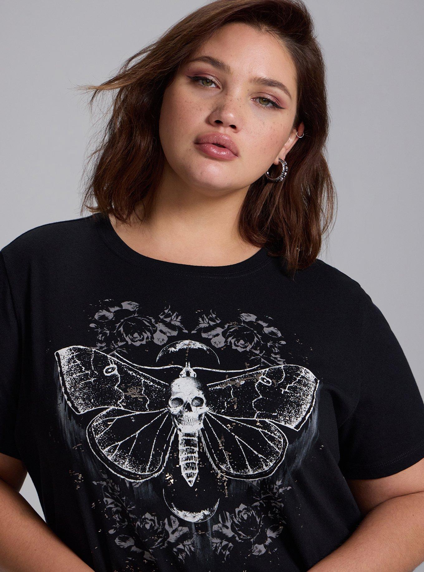 Nightfall Cotton Crew Graphic Tee, MOTH MOON, alternate