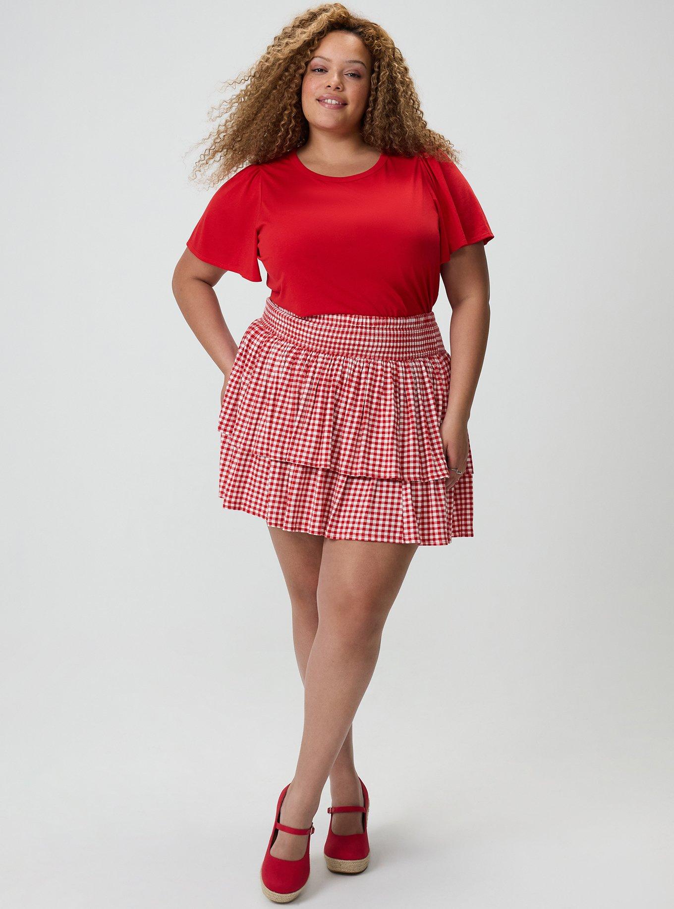 Plus Size Signature Jersey Flutter Sleeve Crew Tee, ADRENALINE RUSH, alternate