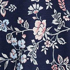 Lace Trim Swing Tank, TENDER JACOBEAN NAVY, swatch