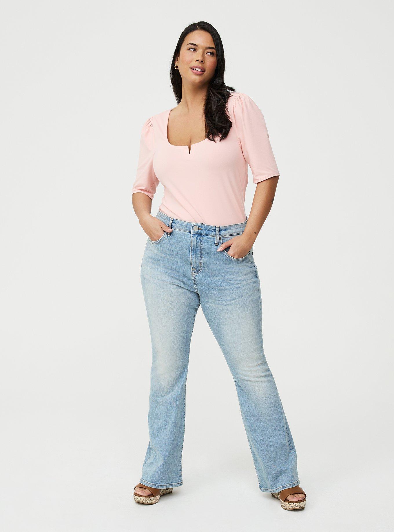 Foxy Puff Sleeve V-Wire Top, BLOSSOM, alternate