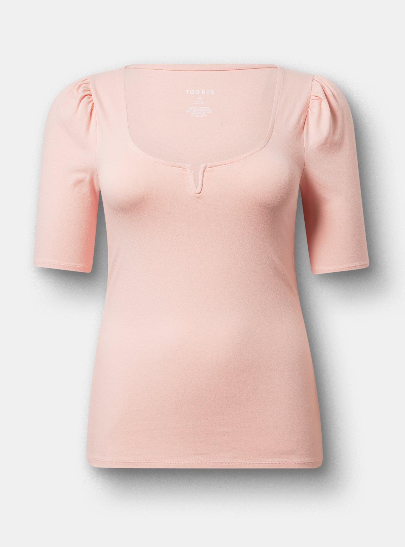 Foxy Puff Sleeve V-Wire Top, BLOSSOM, hi-res