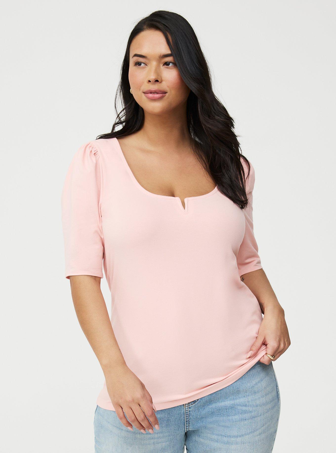 Foxy Puff Sleeve V-Wire Top, BLOSSOM, hi-res