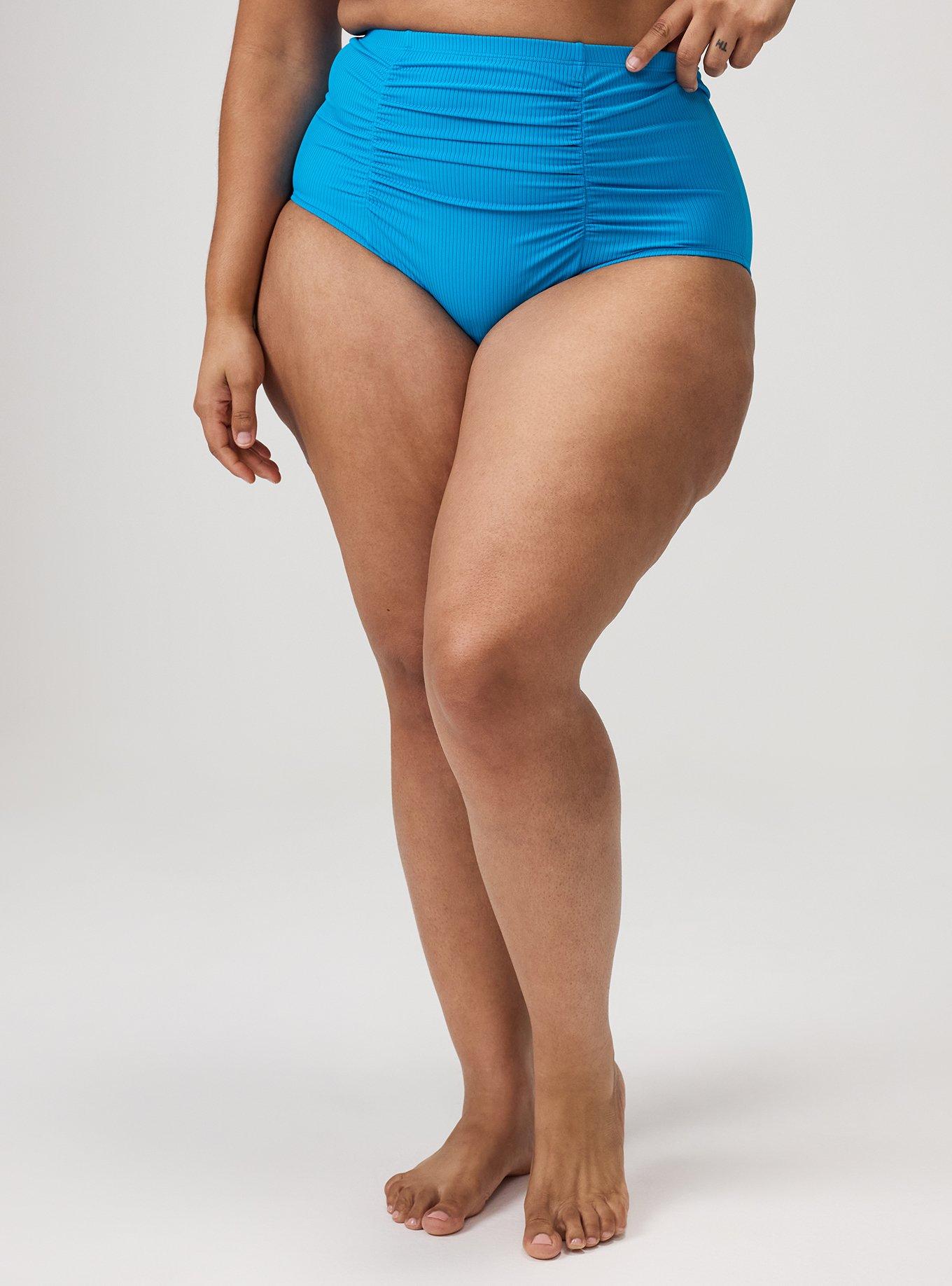 High-Rise Ruched Cheeky Bottom, BLUE SEA SWIM, alternate