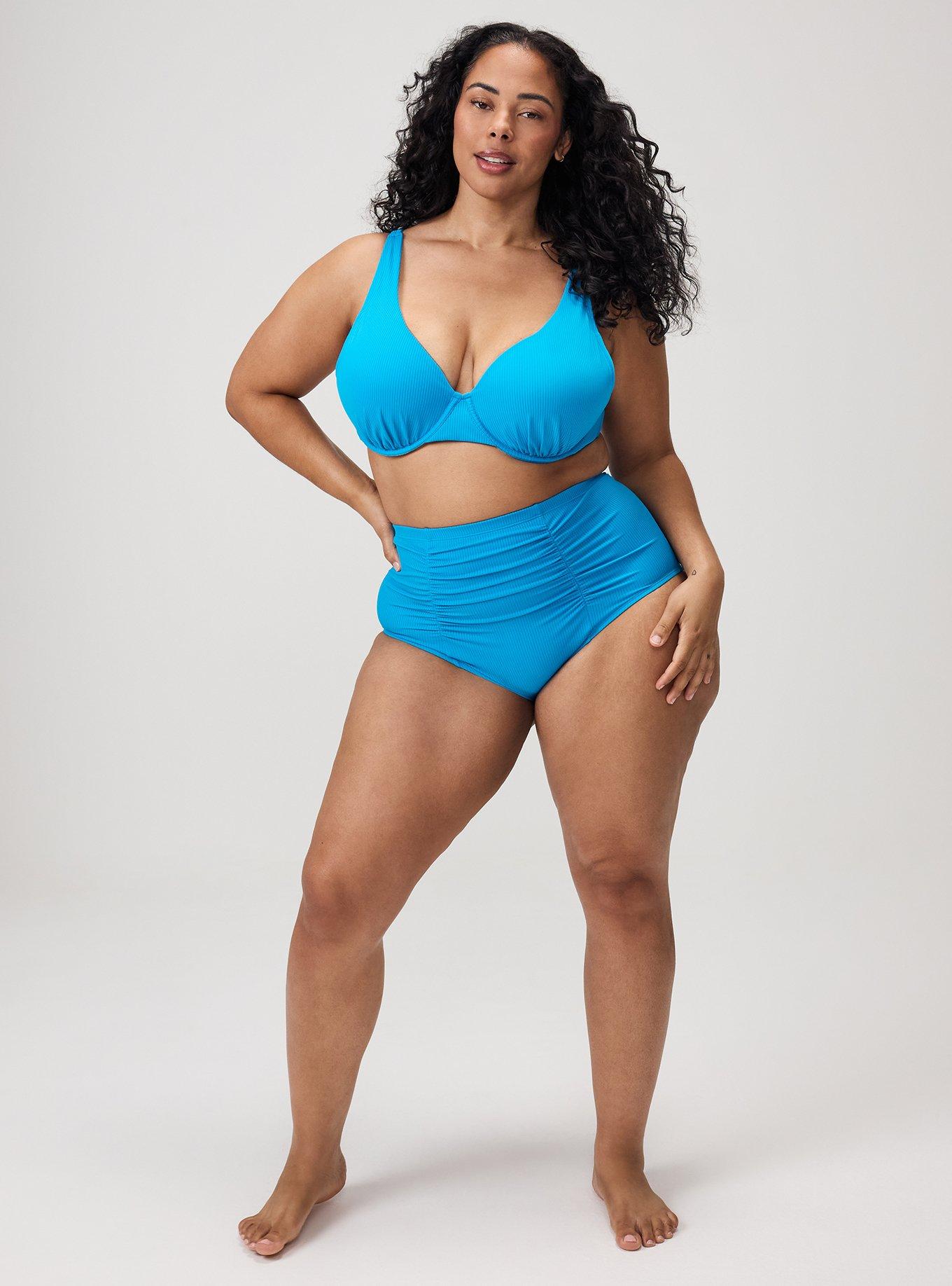 High-Rise Ruched Cheeky Bottom, BLUE SEA SWIM, alternate