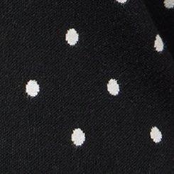Jacquard Button-Down Cardigan, JUMPER DOTS BLACK, swatch
