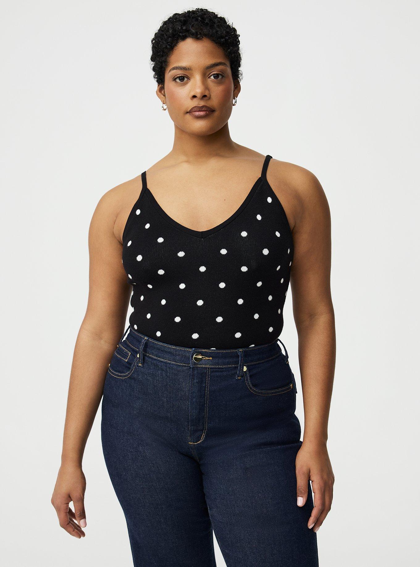 Jacquard Sweater Tank, JUMPER DOTS BLACK, alternate